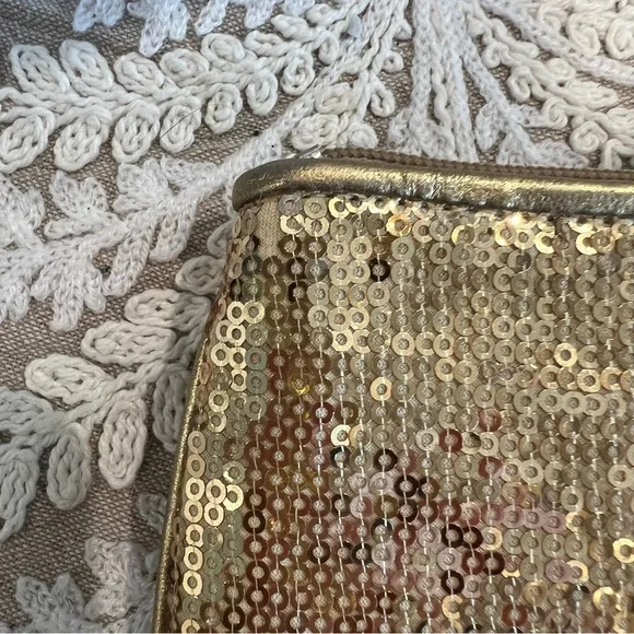 Coach Gold Sequin Clutch - Picture 5 of 9